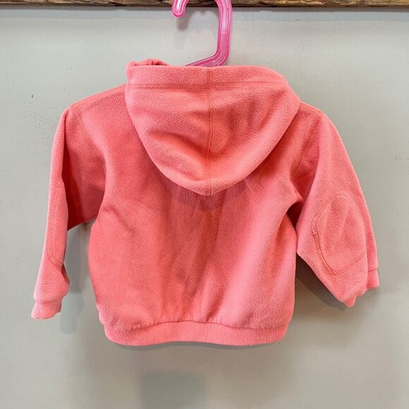 Patagonia Baby Fleece Jacket With Hood Pink Zippered Front Size 18M Polyester Co - Picture 2 of 6